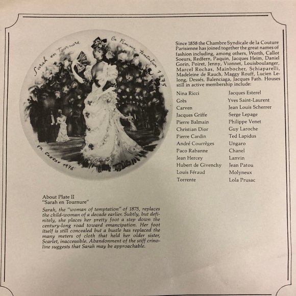 1875 Ganeau's Women of the Century Porcelian COA - Picture 3 of 8